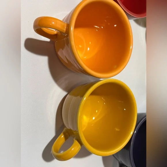 Fiesta Colorful Teacup Mini Coffee Mugs Set of 8.  Bright colors and super cute. - Picture 10 of 14